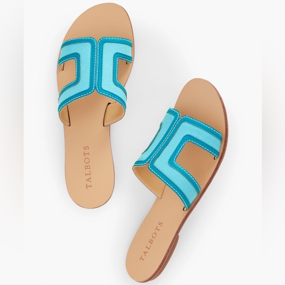 Talbots Shoes - Talbots Women’s Hannah Slides Turquoise Sz 8